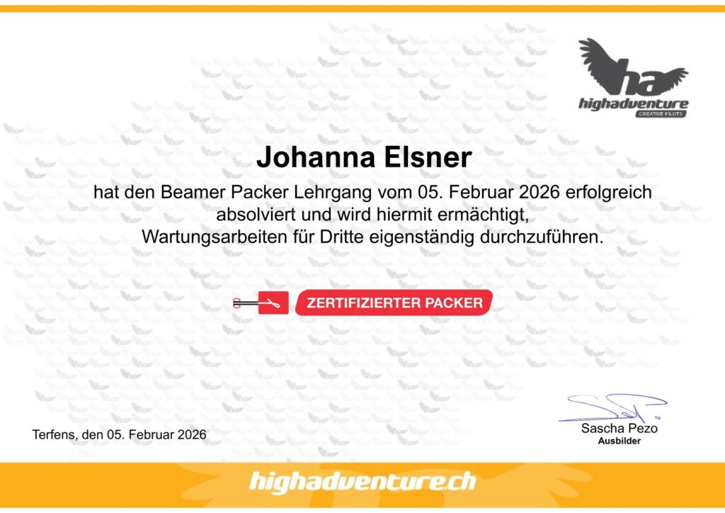 High Adventure Beamer Packzertifikat